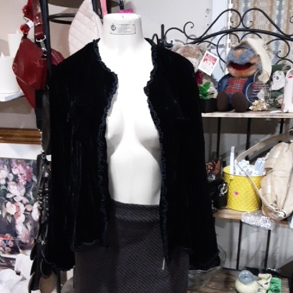 Chico's Black Velvet Blazer